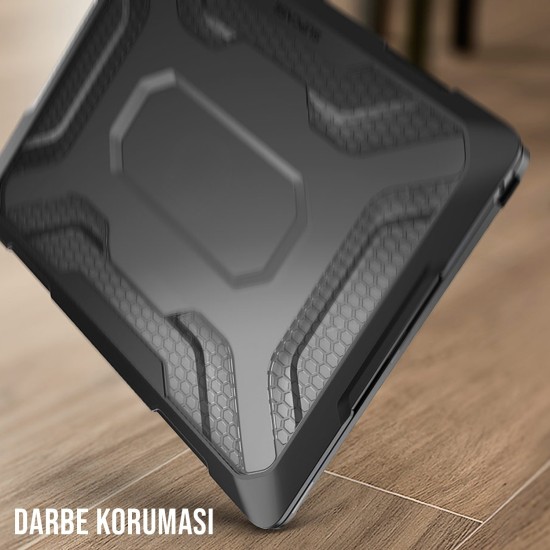 MacBook Air A1932 Outdoor Darbe Emici Şeffaf Kılıf 2018 2019