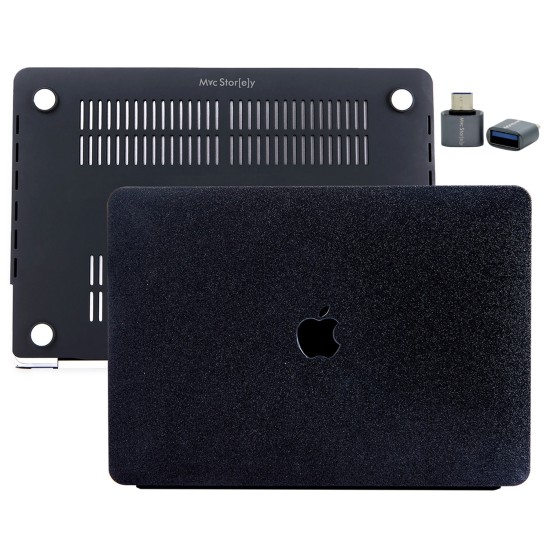 macbook air 13.6 simli kaplama tpu sert kılıf pembe