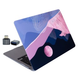 MacBook Air 13.6 M2 M3 M4 Kilif Ince Sert Kapak Parlak Yuzey Lazer Baski Desenli