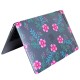 macbook air 13.6 kristal ince cicek desenli parlak kapak