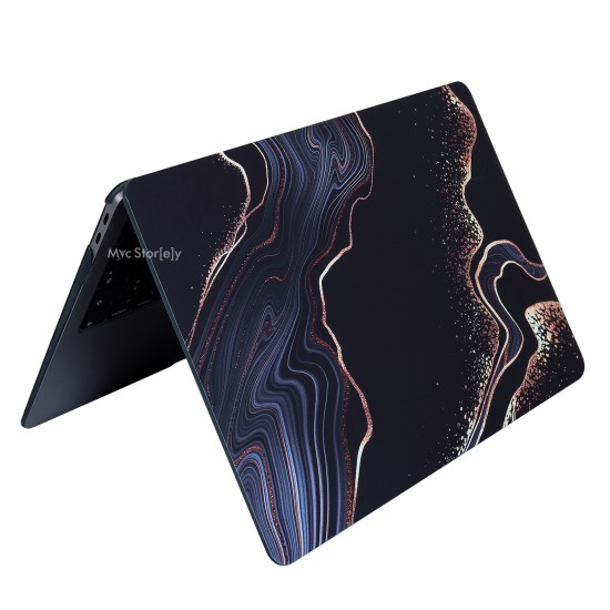 macbook air 13.6 marble15nl mermer desenli tpu lazer baskili sert kapak