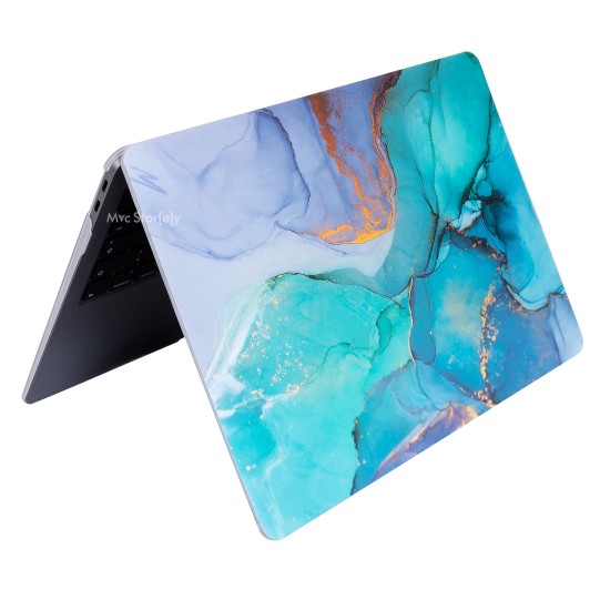 macbook air 13.6 marble15nl mermer desenli tpu lazer baskili sert kapak