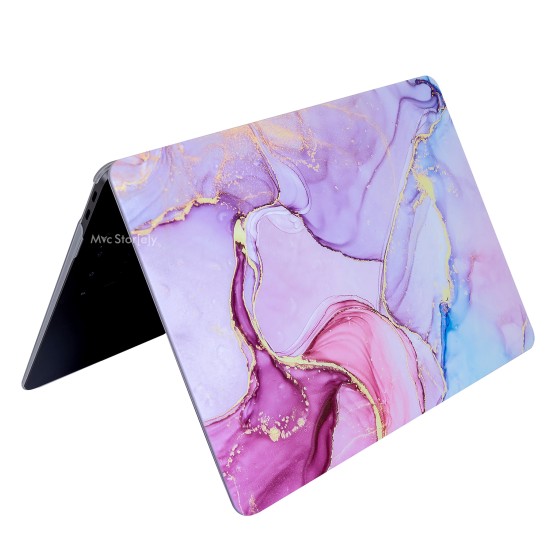 macbook air 13.6 marble15nl mermer desenli tpu lazer baskili sert kapak