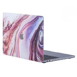 Macbook Air Kılıf 13 inç Mermer Glitter (Eski USB'li Model 2010-2017) A1369 A1466 ile Uyumlu