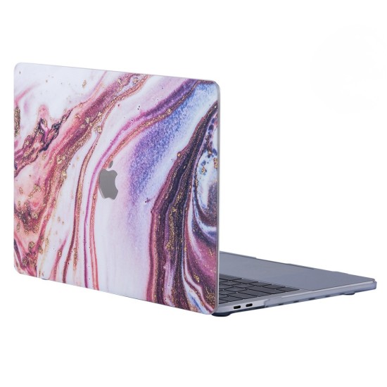 Macbook Air Kılıf 13 inç Mermer Glitter (Eski USB'li Model 2010-2017) A1369 A1466 ile Uyumlu