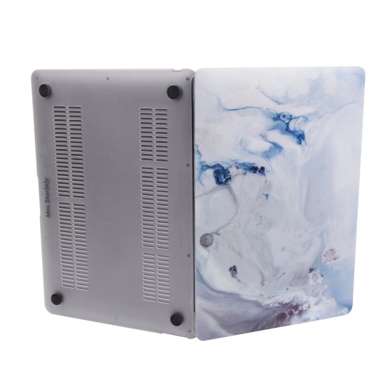 Macbook Air Kılıf 13 inç Mermer10NL (Eski USB'li Model 2010-2017) A1369 A1466 ile Uyumlu