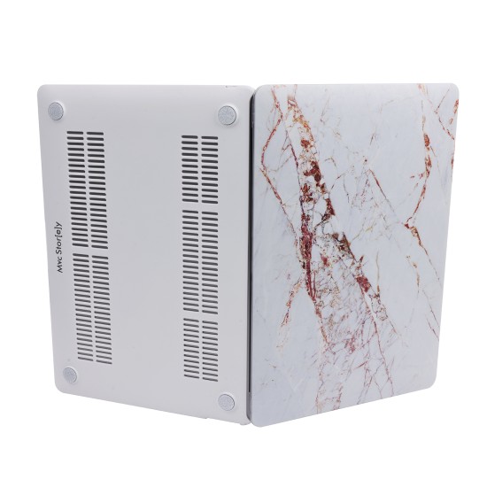 Macbook Air Kılıf 13 inç Mermer10NL (Eski USB'li Model 2010-2017) A1369 A1466 ile Uyumlu