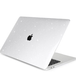 Macbook Air Kılıf 13 inç Simli Kristal Star (Eski USB'li Model 2010-2017) A1369 A1466 ile Uyumlu