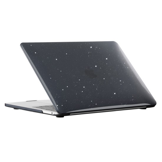 Macbook Air Kılıf 13 inç Simli Kristal Star (Eski USB'li Model 2010-2017) A1369 A1466 ile Uyumlu
