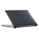 Macbook Air Kılıf 13 inç Simli Kristal Star (Eski USB'li Model 2010-2017) A1369 A1466 ile Uyumlu
