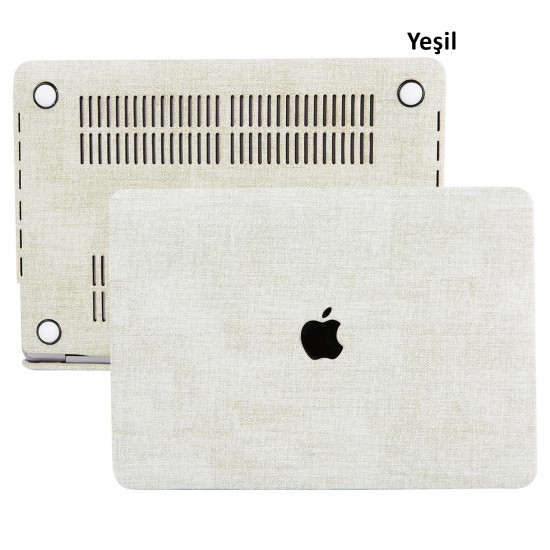 Macbook Air Kılıf 13 inç Flax01 Kumaş (Eski USB'li Model 2010-2017) A1369 A1466 ile Uyumlu