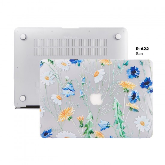 Macbook Air Kılıf 13 inç Flower01 (Eski USB'li Model 2010-2017) A1369 A1466 ile Uyumlu