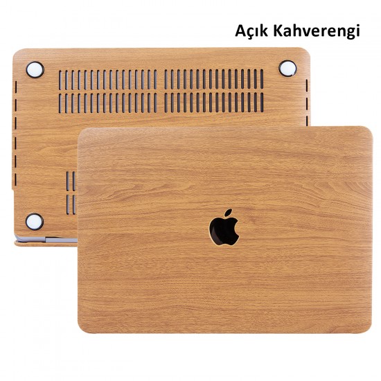 Macbook Air Kılıf 13 inç Wood01 (Eski USB'li Model 2010-2017) A1369 A1466 ile Uyumlu