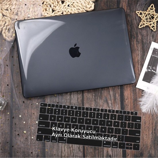 McStorey Macbook Air ile Uyumlu Kılıf HardCase A1369 A1466 2017 Yılı Öncesi Kristal