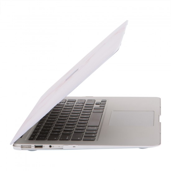 Macbook Air Kılıf 13 inç Desenli Mermer06 (Eski USB'li Model 2010-2017) A1369 A1466 ile Uyumlu