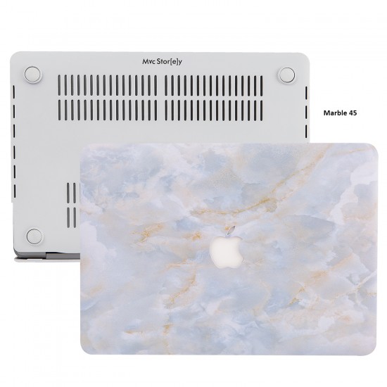 Macbook Air Kılıf 13 inç Mermer07 (Eski USB'li Model 2010-2017) A1369 A1466 ile Uyumlu