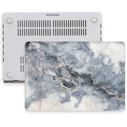 McStorey Macbook Air ile Uyumlu Kılıf HardCase A1369 A1466 2017 Öncesi Mermer07NL