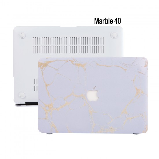 Macbook Air Kılıf 13 inç Mermer11 (Eski USB'li Model 2010-2017) A1369 A1466 ile Uyumlu