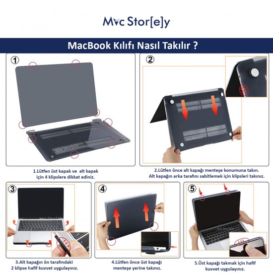 McStorey Macbook Air ile Uyumlu Kılıf 11inc HardCase A1370 A1465 Mat