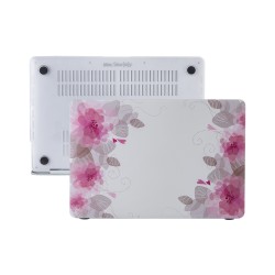 MacBook Air Kılıf HardCase Touch ID A1932 A2179 A2337 ile Uyumlu Koruyucu Kılıf Flower06