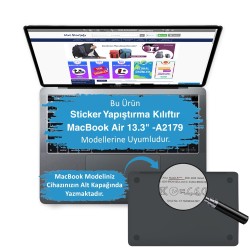 Macbook Air Kılıf Kaplama Sticker Laptop Koruyucu (TouchID'li) A2179 ile Uyumlu Cat01NL