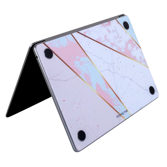 Macbook Air Kılıf Koruyucu Kaplama Laptop Sticker (TouchID'li) A2179 ile Uyumlu Marble14