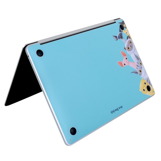 Macbook Air Kılıf Laptop Koruyucu Kaplama Sticker (TouchID'li) A2179 ile Uyumlu Animal03