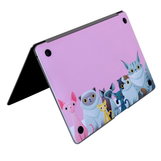 Macbook Air Kılıf Laptop Koruyucu Kaplama Sticker (TouchID'li) A2179 ile Uyumlu Animal03