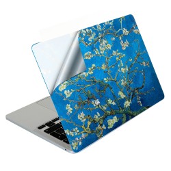 Macbook Air Kılıf Laptop Sticker Koruyucu Kaplama (TouchID'li) A2179 ile Uyumlu Flower03NL
