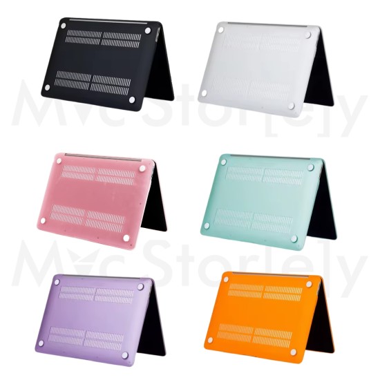 MacBook Air 13.6 inç mat flu buzlu kılıf TPU sert kapak M4-M3-M2 uyumlu ince hafif koruyucu