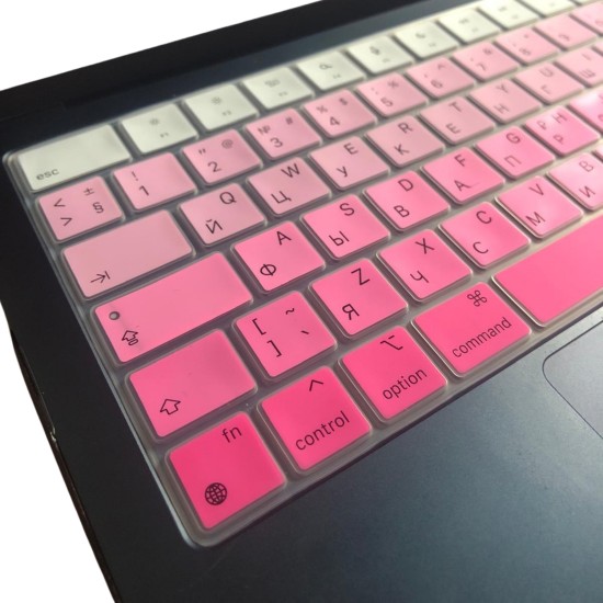 rusça macbook klavye koruyucu gradient silikon