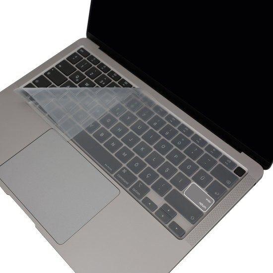 Macbook Air M1 13.3inç Klavye Koruyucu TouchID'li (US-ABD İngilizce) A2179 A2337 ile Uyumlu