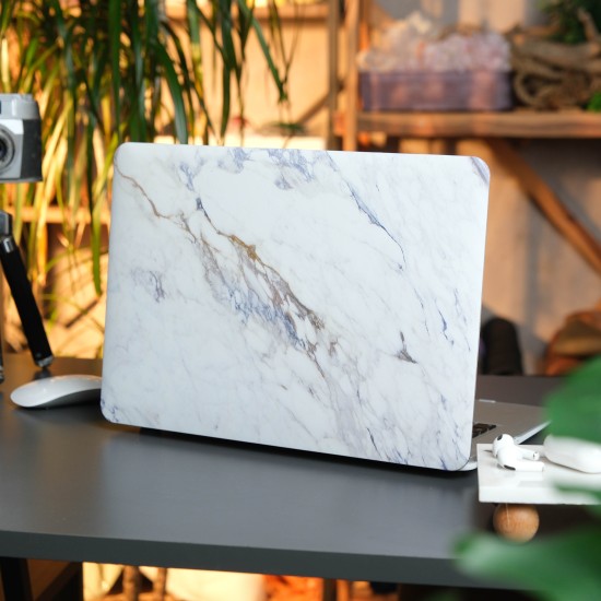 MacBook Air M1 13 inç Mermer Desenli Hard Case Koruyucu Kılıf Darbeye Dayanıklı Çizik Önleyici PC Sert Kapak Laptop Koruma Kılıfı