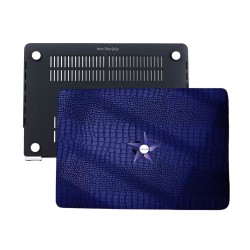 Macbook Air M1 Deri Kılıf 360 Derece Saran Kaplama Koruyucu (TouchID'li M1 Air) A2337 A2179 A1932 ile Uyumlu