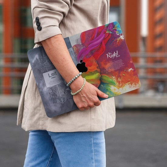 Macbook Air M1 Kılıf 13 inç Beyin Desenli Brain (TouchID'li M1 Air) A2337 A2179 A1932 ile Uyumlu