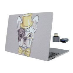 Macbook Air M1 Kılıf 13 inç Dog02NL (TouchID'li M1 Air) A2337 A2179 A1932 ile Uyumlu