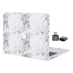 Macbook Air M1 Kılıf 13 inç F.Marble (TouchID'li M1 Air) A2337 A2179 A1932 ile Uyumlu