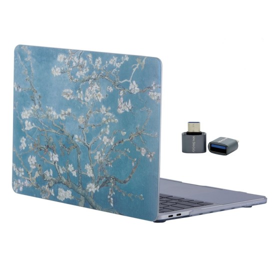 Macbook Air M1 Kılıf 13 inç Flower03NL (TouchID'li M1 Air) A2337 A2179 A1932 ile Uyumlu
