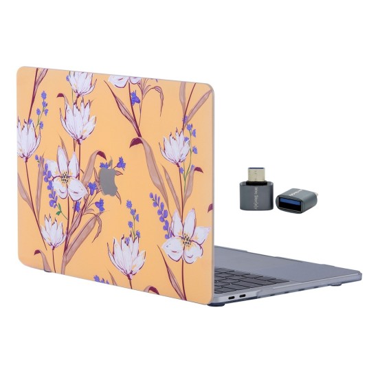 Macbook Air M1 Kılıf 13 inç Flower04 (TouchID'li M1 Air) A2337 A2179 A1932 ile Uyumlu