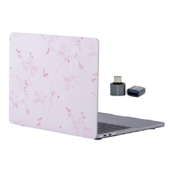 Macbook Air M1 Kılıf 13 inç Flower05NL (TouchID'li M1 Air) A2337 A2179 A1932 ile Uyumlu