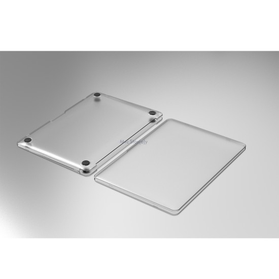 Macbook Air M1 Kılıf 13 inç Kristalline İz Yapmaz (TouchID'li M1 Air) A2337 A2179 A1932 ile Uyumlu