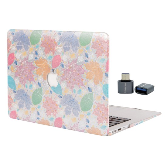 Macbook Air M1 Kılıf 13 inç Leaf (13.3" M1 Çip Air) A2337 A2179 A1932 ile Uyumlu