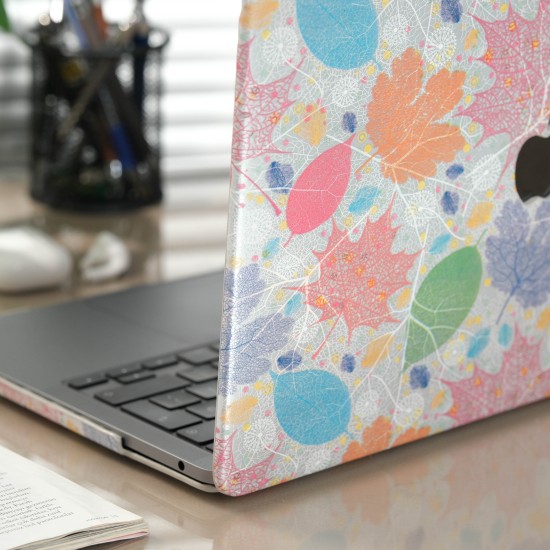 Macbook Air M1 Kılıf 13 inç Leaf (13.3" M1 Çip Air) A2337 A2179 A1932 ile Uyumlu