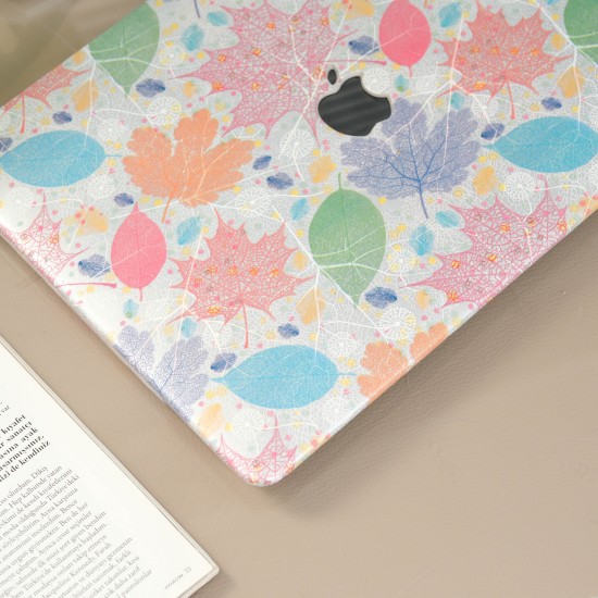 Macbook Air M1 Kılıf 13 inç Leaf (13.3" M1 Çip Air) A2337 A2179 A1932 ile Uyumlu