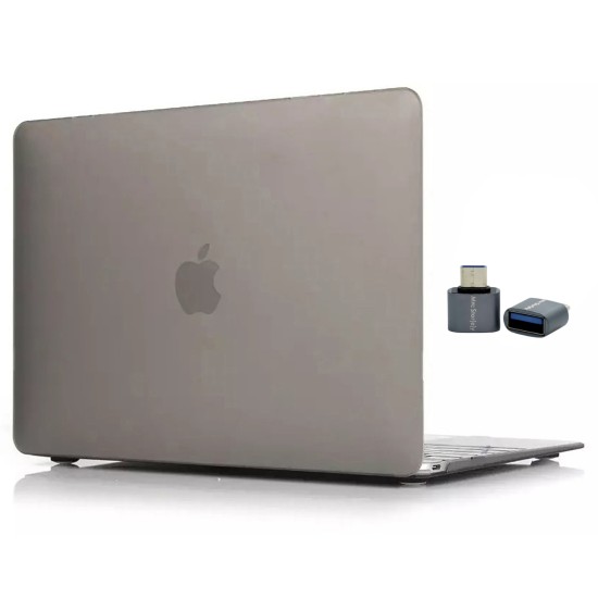 Macbook Air M1 Kılıf 13 inç Mat Buzlu Flu (TouchID'li M1 Air) A2337 A2179 A1932 ile Uyumlu