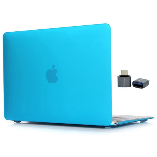 Macbook Air M1 Kılıf 13 inç Mat Buzlu Flu (TouchID'li M1 Air) A2337 A2179 A1932 ile Uyumlu