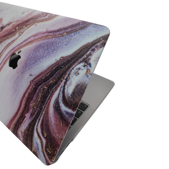 Macbook Air M1 Kılıf 13 inç Mermer Glitter (TouchID'li M1 Air) A1932 A2179 A2337 ile Uyumlu