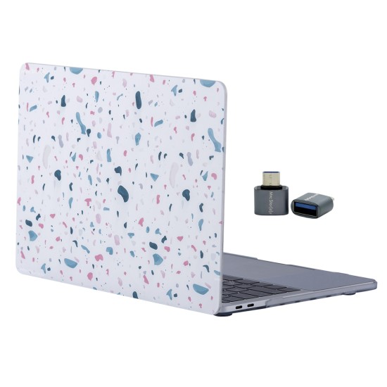 Macbook Air M1 Kılıf 13 inç TerrazzoNL (TouchID'li M1 Air) A2337 A2179 A1932 ile Uyumlu