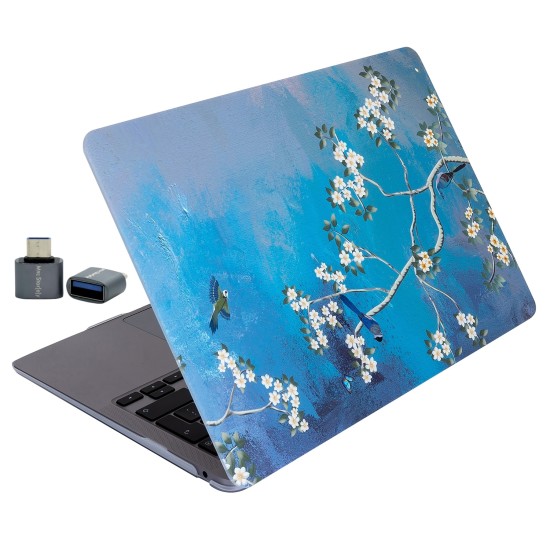 Macbook Air M1 Kılıf 13 inç VanGogh01NL (13.3" M1 Air) A2337 A2179 A1932 ile Uyumlu