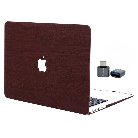 Macbook Air M1 Kılıf 13 inç Wood Ahşap Kılıf (TouchID'li M1 Air) A2337 A2179 A1932 ile Uyumlu